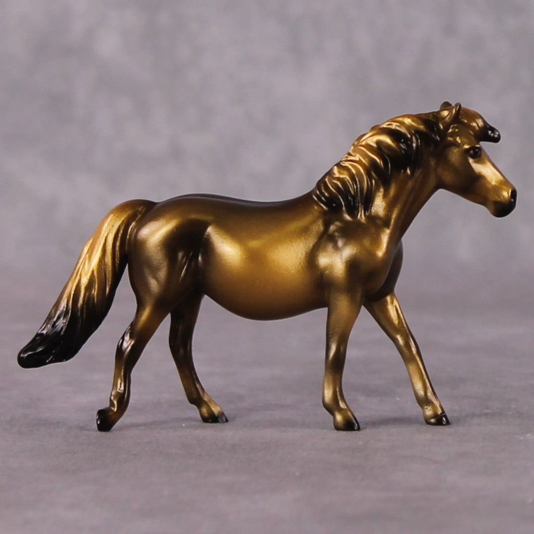 “National Take A Walk in a Park Day” Rock Chips: OOAK Pony Chip based on Pyrite by Ellen Robbins