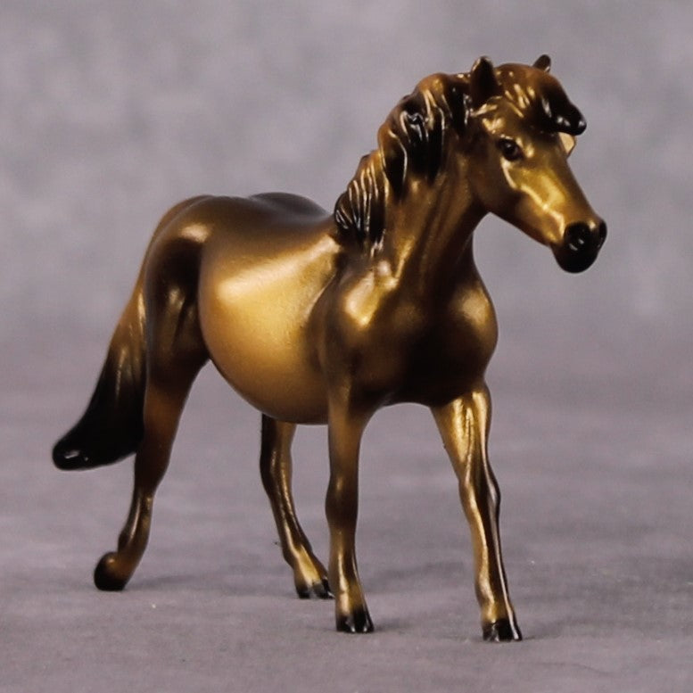 “National Take A Walk in a Park Day” Rock Chips: OOAK Pony Chip based on Pyrite by Ellen Robbins