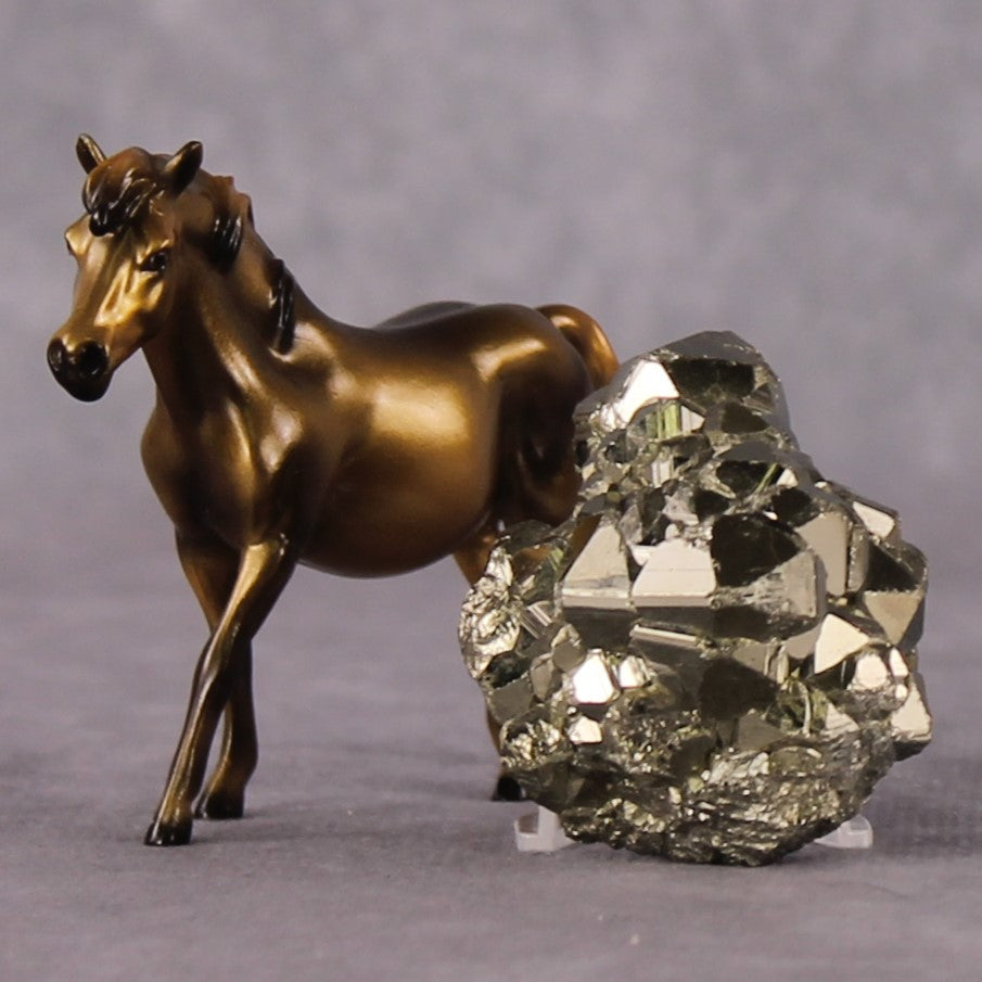 “National Take A Walk in a Park Day” Rock Chips: OOAK Pony Chip based on Pyrite by Ellen Robbins