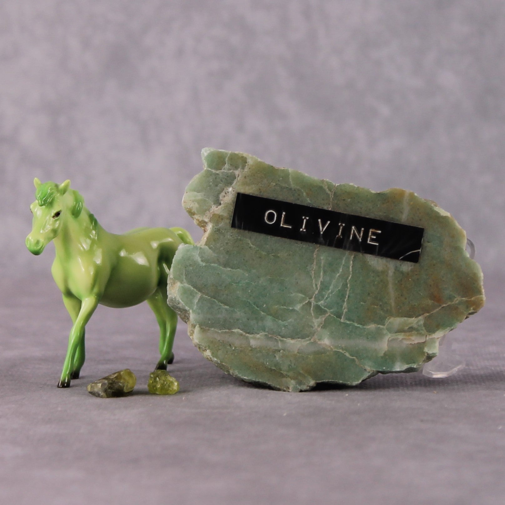 “National Take A Walk in a Park Day” Rock Chips: OOAK Pony Chip based on Olivine by Ellen Robbins