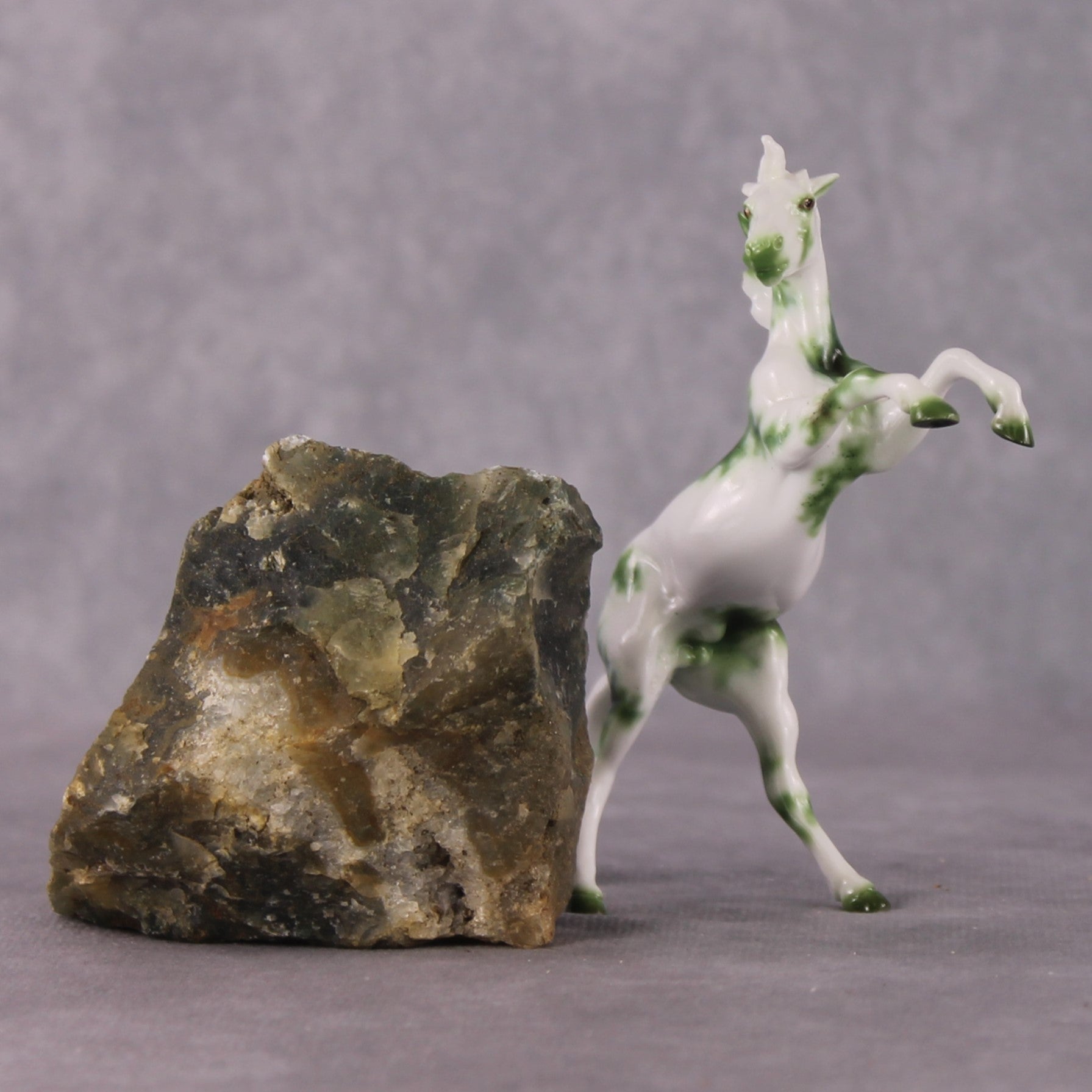 “National Take A Walk in a Park Day” Rock Chips: OOAK Rearing Chip based on Moss Agate by Ellen Robbins