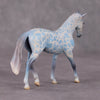 Snowflake Safari OOAK Deco Blue Snowflake &amp; Giraffe Patterned Custom Warmblood Chip By Jess Hamill HS24 MHP Auction