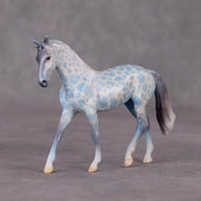 Snowflake Safari OOAK Deco Blue Snowflake & Giraffe Patterned Custom Warmblood Chip By Jess Hamill HS24 MHP Auction