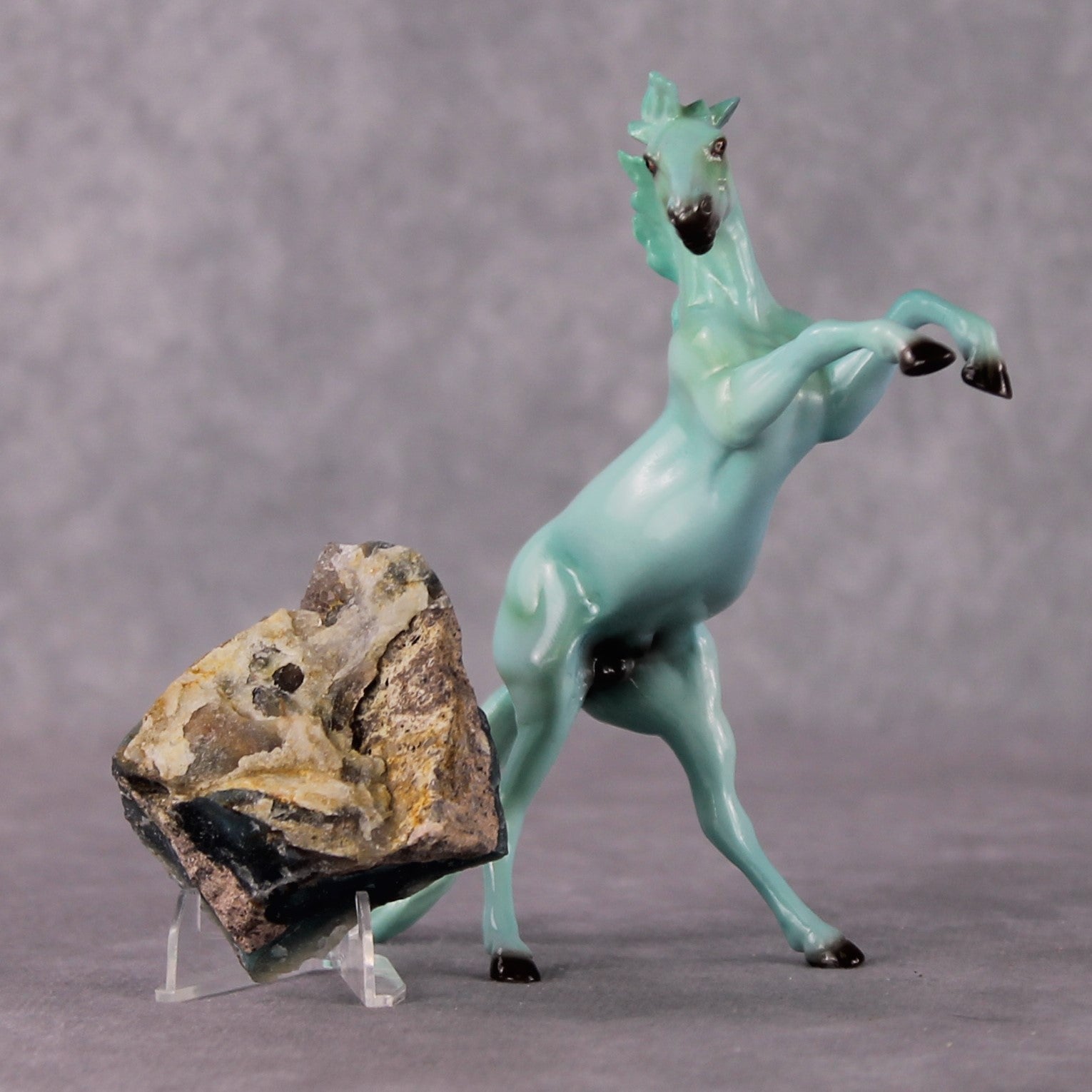 “National Take A Walk in a Park Day” Rock Chips: OOAK Rearing Chip based on Chrysoprase by Ellen Robbins