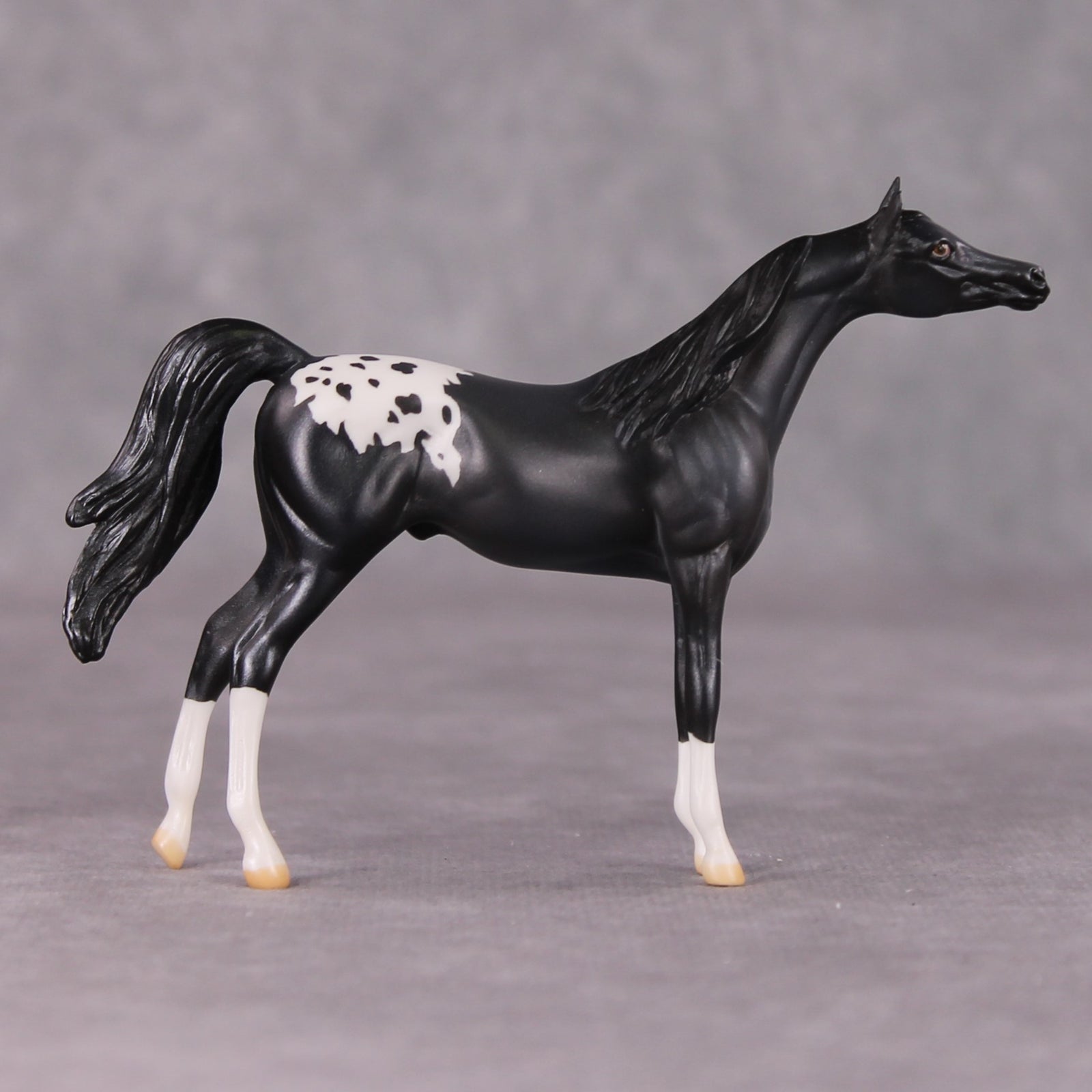 Hematite OOAK Pearl Grey Appaloosa Arabian Chip By Jamie Adamson HS24