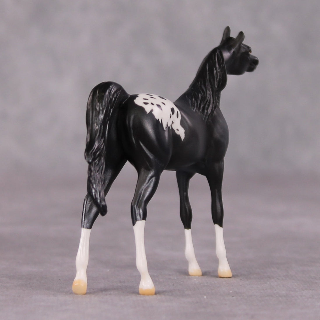 Hematite OOAK Pearl Grey Appaloosa Arabian Chip By Jamie Adamson HS24