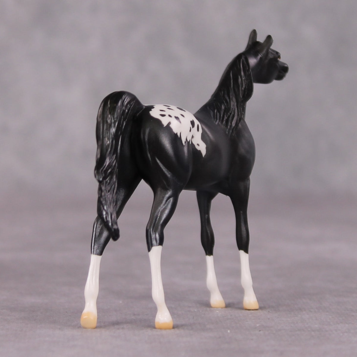 Hematite OOAK Pearl Grey Appaloosa Arabian Chip By Jamie Adamson HS24