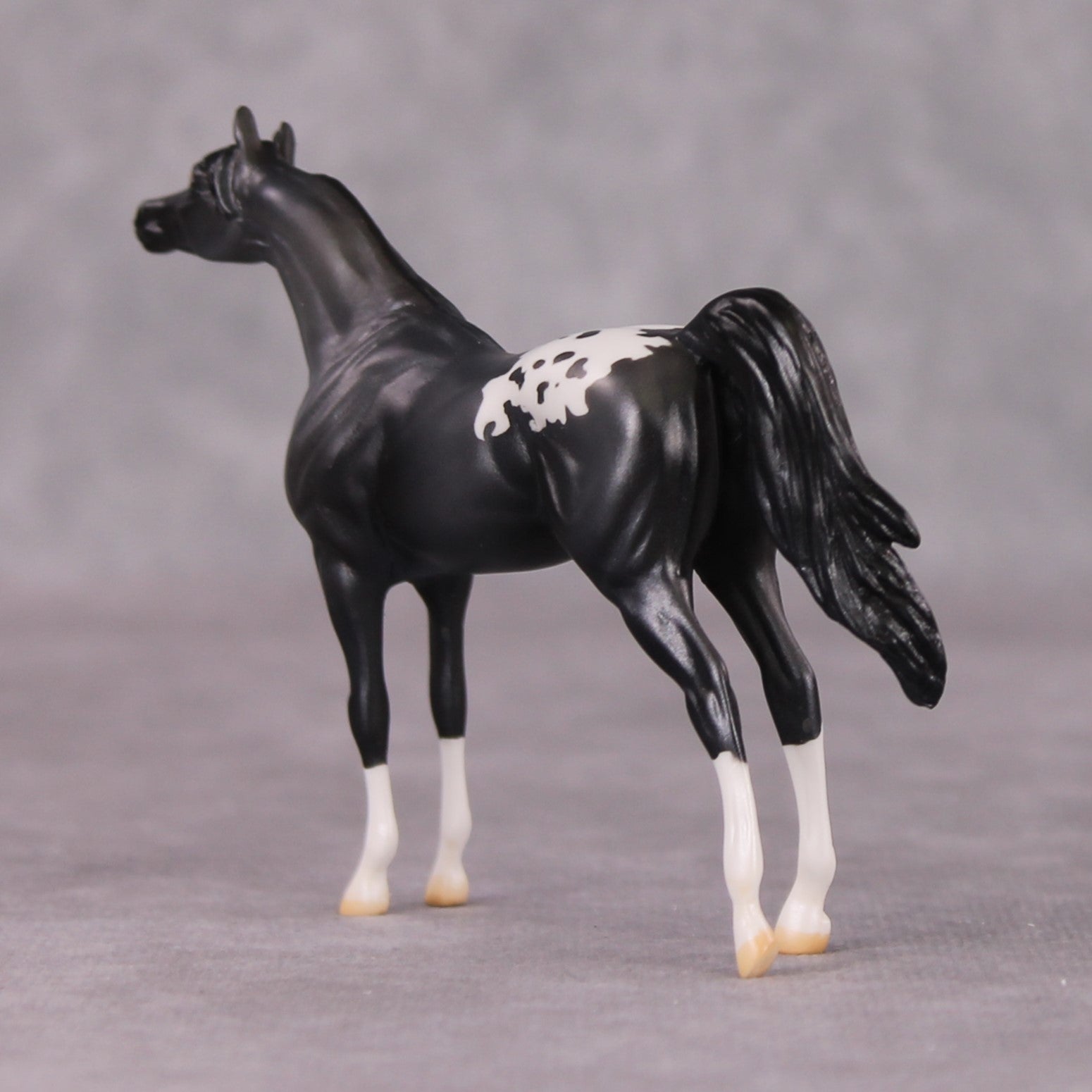 Hematite OOAK Pearl Grey Appaloosa Arabian Chip By Jamie Adamson HS24