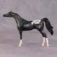 Hematite OOAK Pearl Grey Appaloosa Arabian Chip By Jamie Adamson HS24
