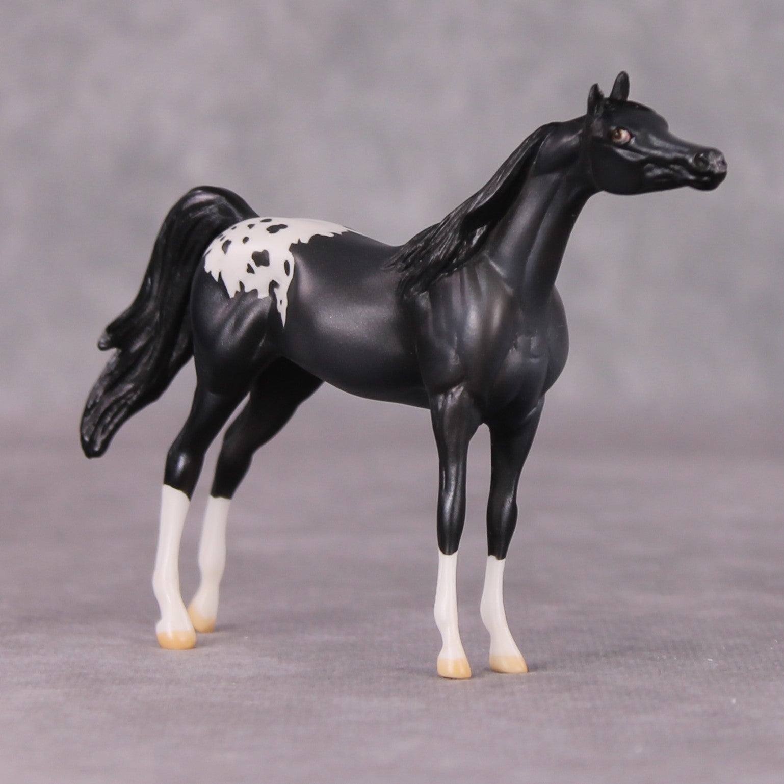 Hematite OOAK Pearl Grey Appaloosa Arabian Chip By Jamie Adamson HS24