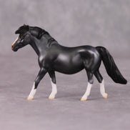 Harriet OOAK Deco Gun Metal Grey Pony Chip By Jamie Adamson HS24