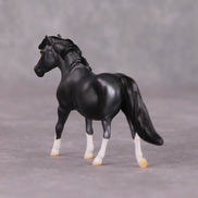 Harriet OOAK Deco Gun Metal Grey Pony Chip By Jamie Adamson HS24