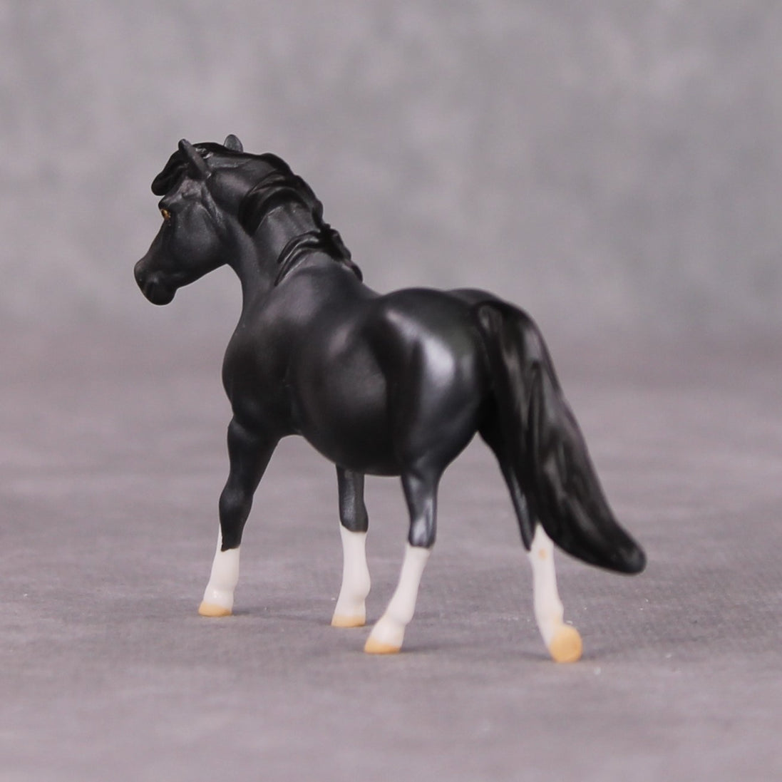 Harriet OOAK Deco Gun Metal Grey Pony Chip By Jamie Adamson HS24