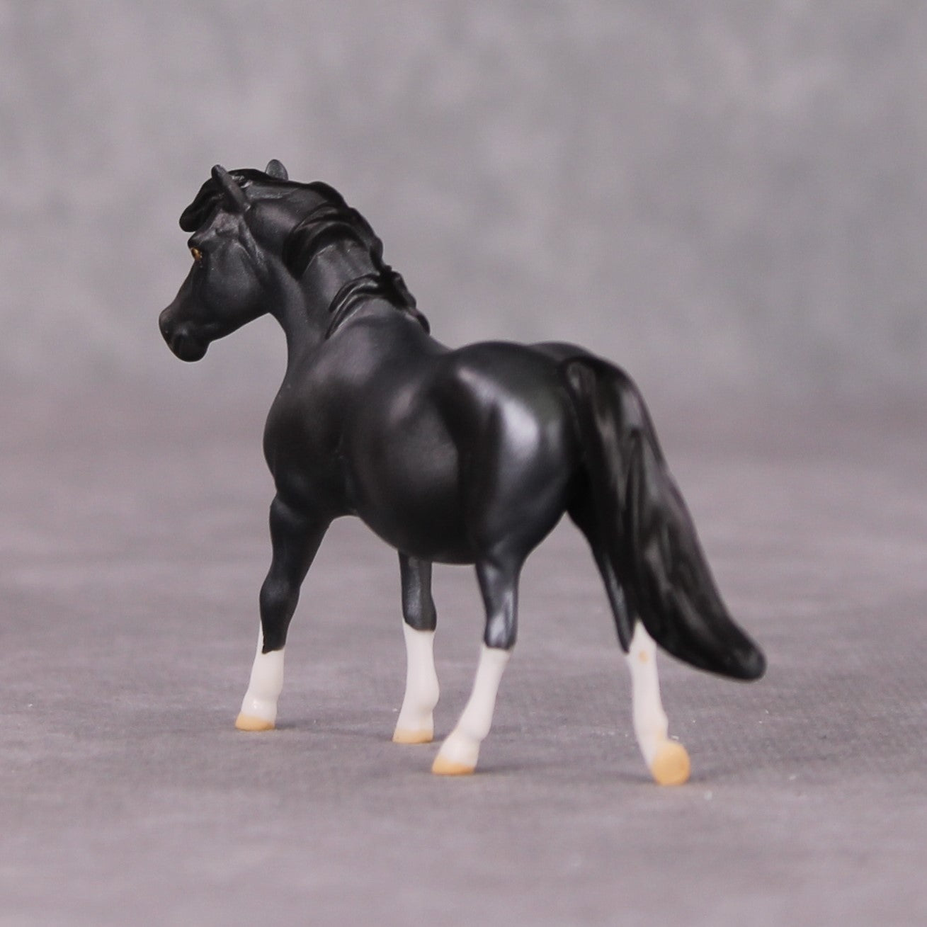 Harriet OOAK Deco Gun Metal Grey Pony Chip By Jamie Adamson HS24