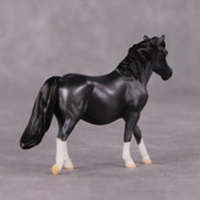 Harriet OOAK Deco Gun Metal Grey Pony Chip By Jamie Adamson HS24