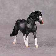 Harriet OOAK Deco Gun Metal Grey Pony Chip By Jamie Adamson HS24