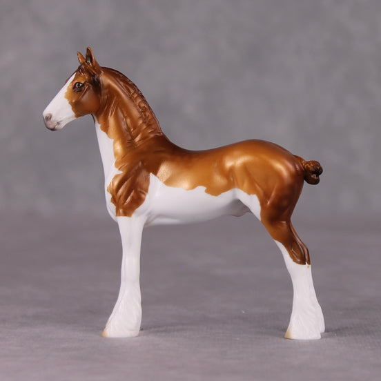 Mini Buck LE-3 Dappled Chestnut Splash Overo Draft Chip By Ellen Robbins Call of the Wild CL24 - St Bernard/Scotch Shepherd