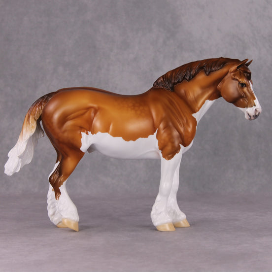 Buck LE-23 Chestnut Splash Overo Custom Heavy Draft Painted By Ellen Robbins - Call of the Wild CL24