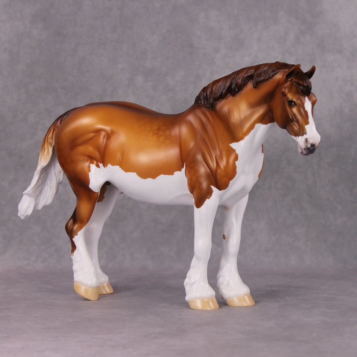 Buck LE-23 Chestnut Splash Overo Custom Heavy Draft Painted By Ellen Robbins - Call of the Wild CL24