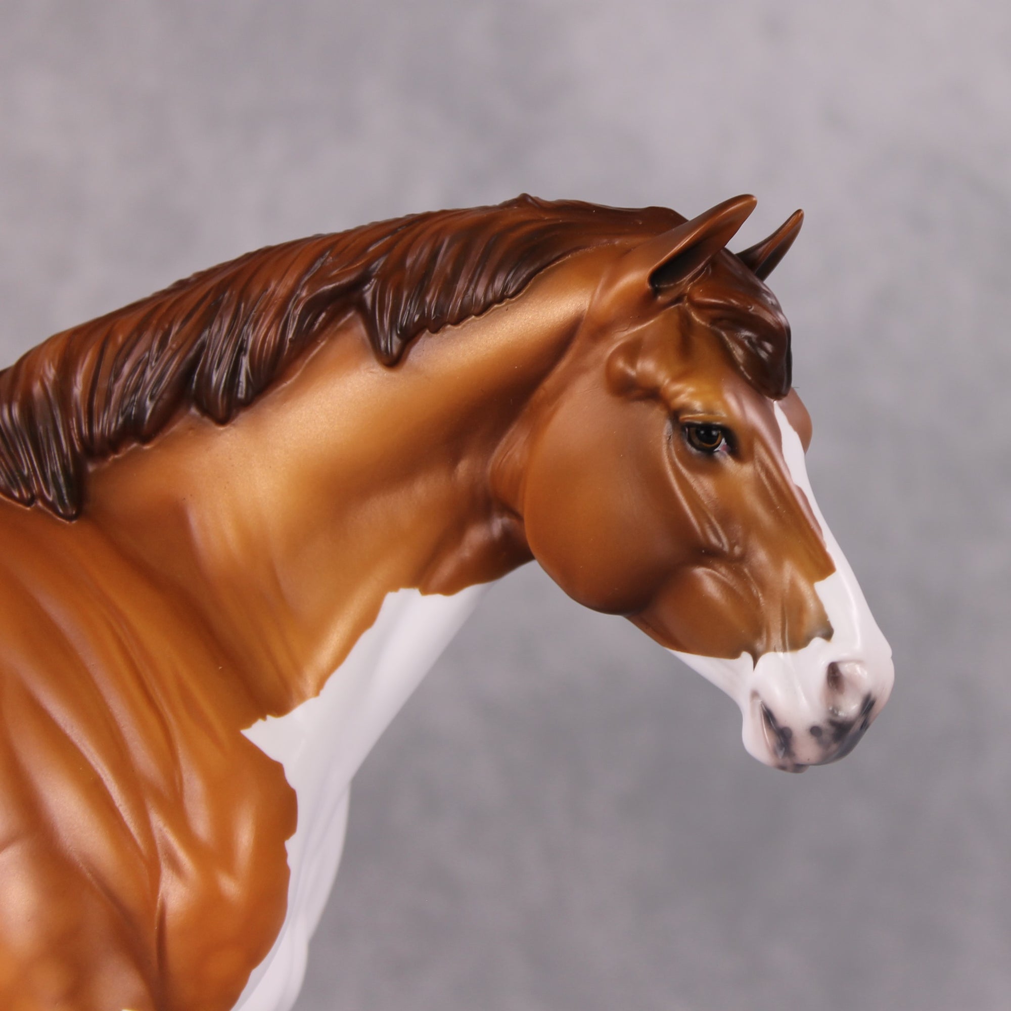 Buck LE-23 Chestnut Splash Overo Custom Heavy Draft Painted By Ellen Robbins - Call of the Wild CL24