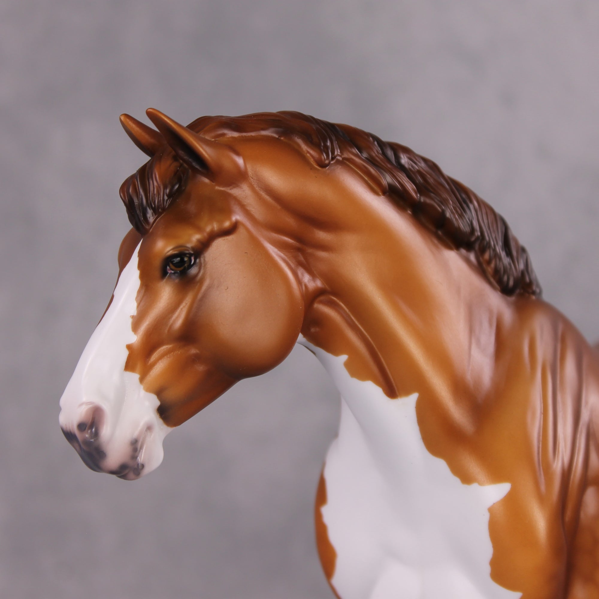 Buck LE-23 Chestnut Splash Overo Custom Heavy Draft Painted By Ellen Robbins - Call of the Wild CL24