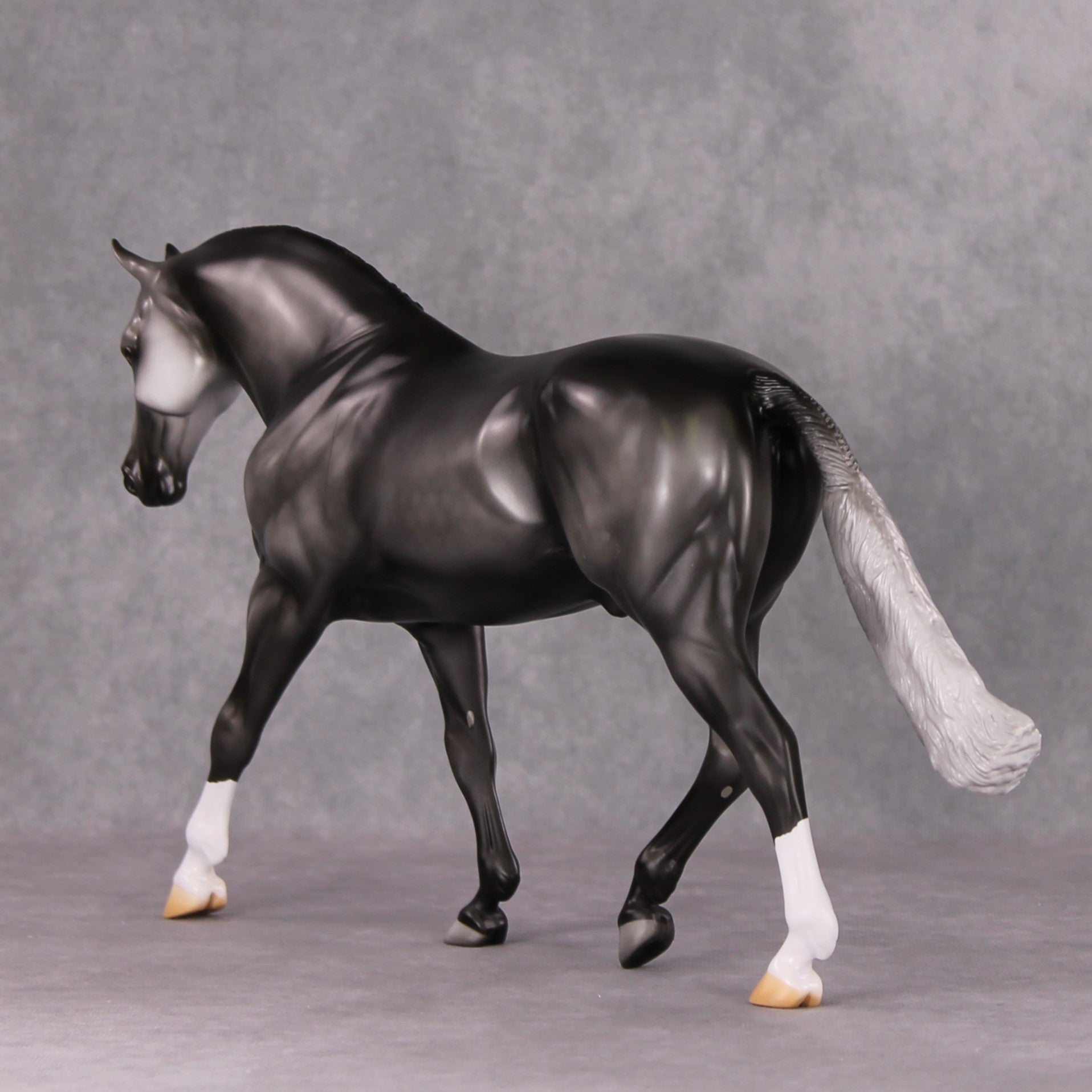 Milestone OOAK Dark Dappled Grey Irish Draught By Jamie Adamson HS24