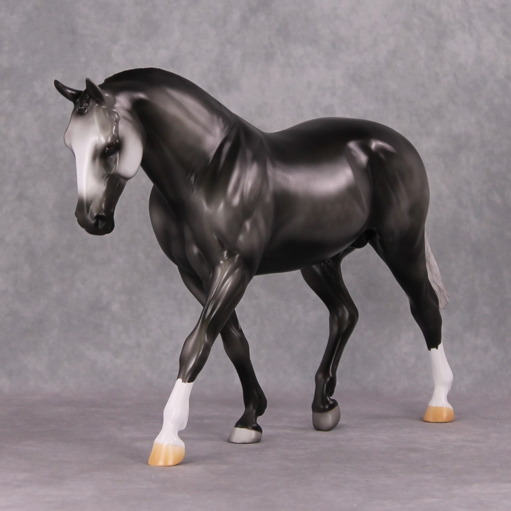 Milestone OOAK Dark Dappled Grey Irish Draught By Jamie Adamson HS24