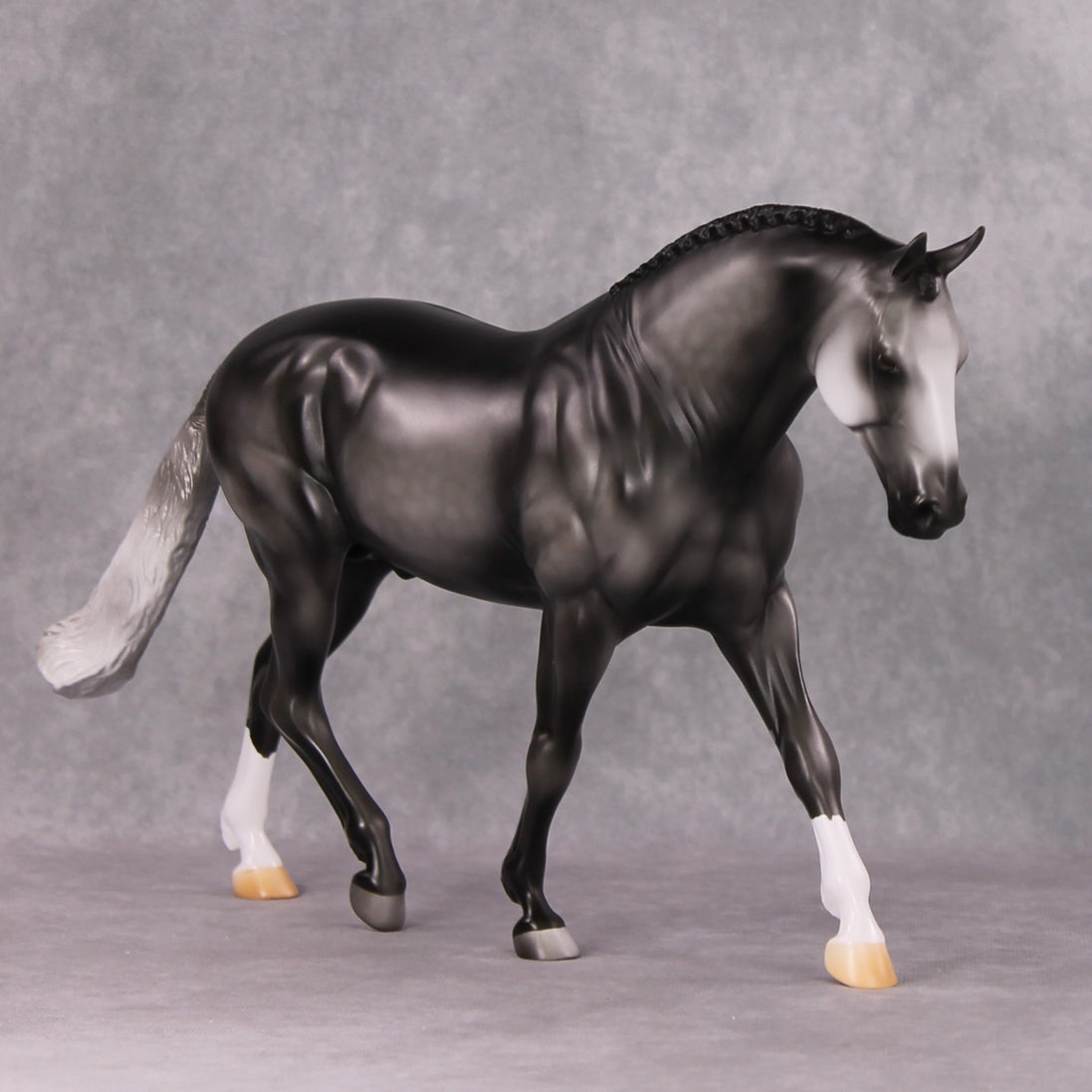 Milestone OOAK Dark Dappled Grey Irish Draught By Jamie Adamson HS24