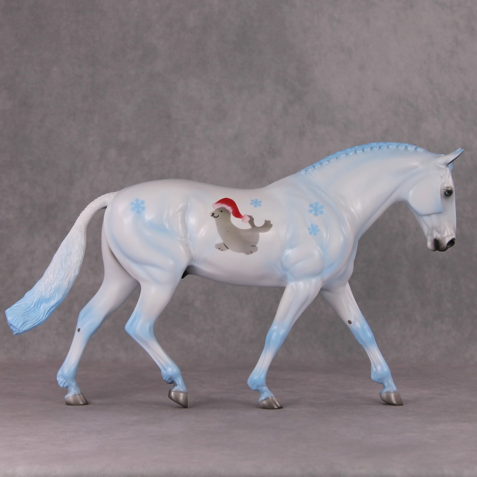 Seal Of Approval OOAK Deco Blue with Seal Irish Draft By Angela Marleau HS24