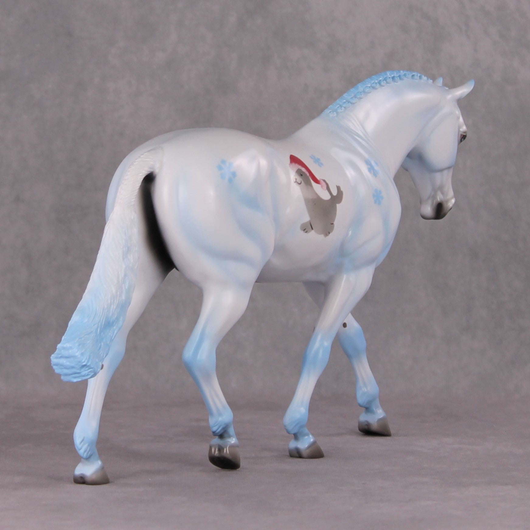 Seal Of Approval OOAK Deco Blue with Seal Irish Draft By Angela Marleau HS24