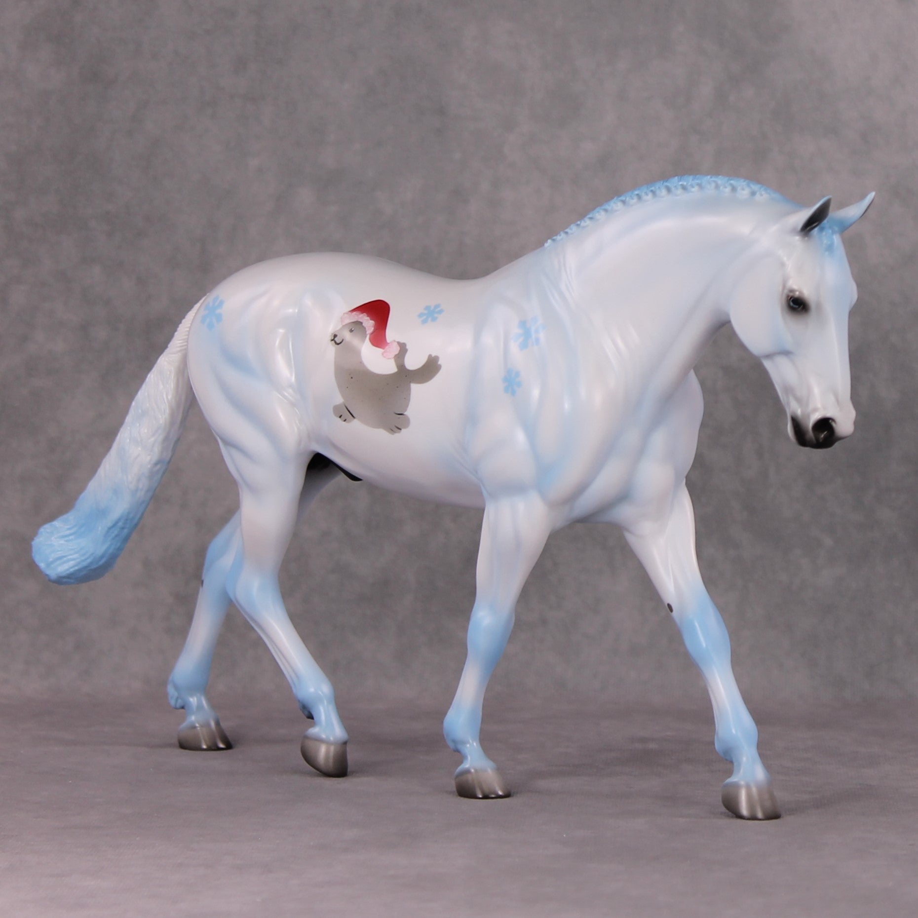 Seal Of Approval OOAK Deco Blue with Seal Irish Draft By Angela Marleau HS24