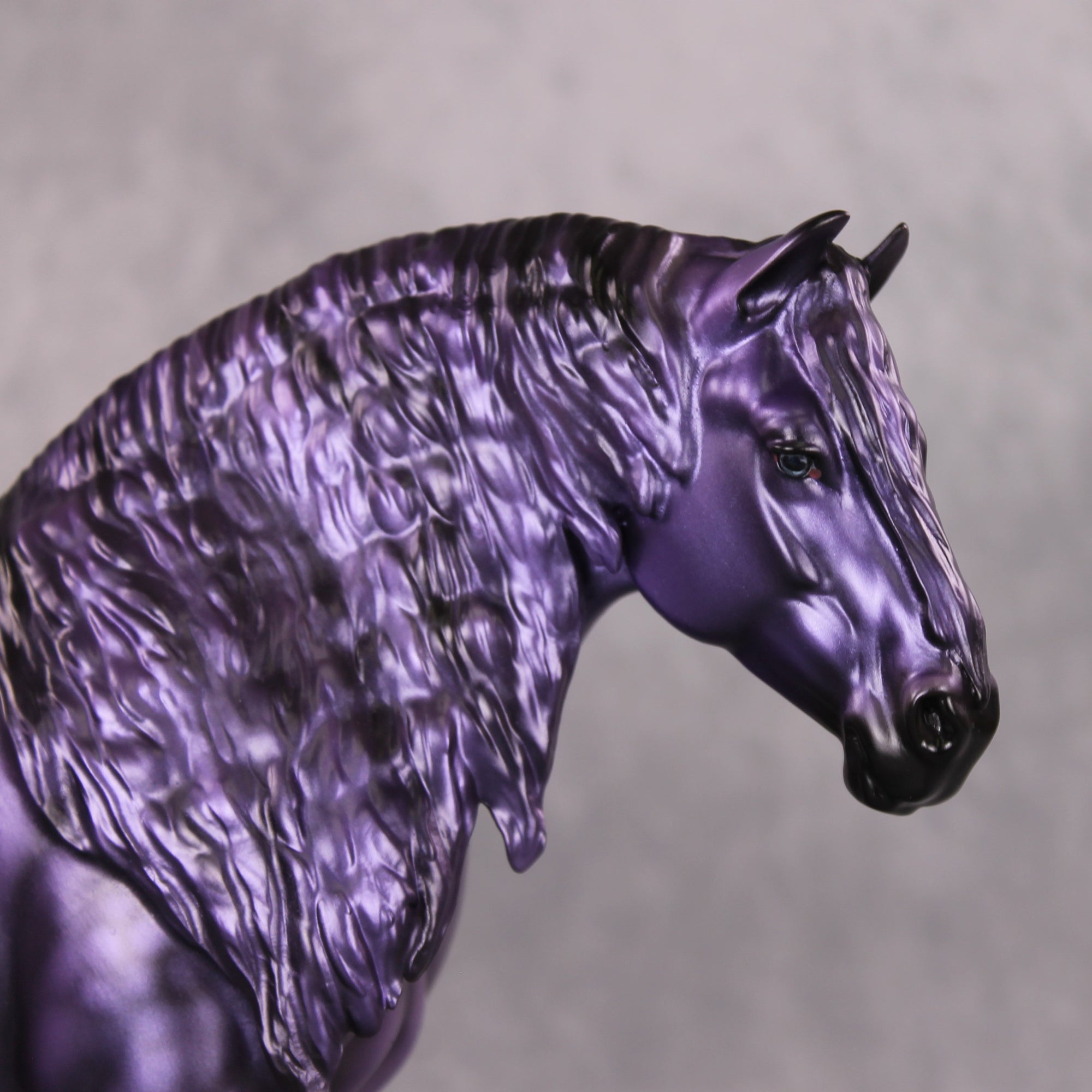 Nora OOAK Meallic Dappled Purple Dun Deco Heavy Draft By Angela Marleau HS24 MHP Auction Piece