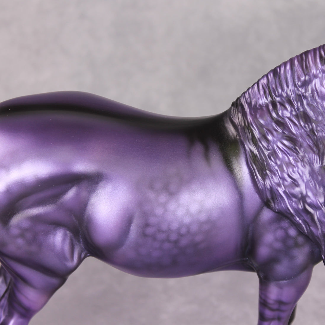 Nora OOAK Meallic Dappled Purple Dun Deco Heavy Draft By Angela Marleau HS24 MHP Auction Piece
