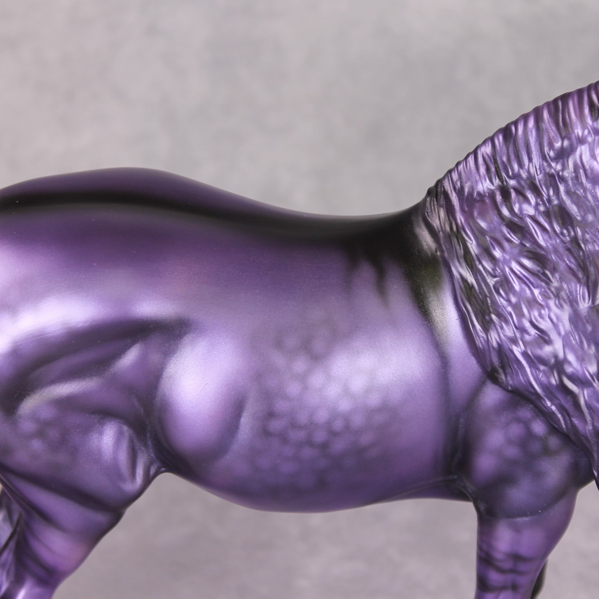 Nora OOAK Meallic Dappled Purple Dun Deco Heavy Draft By Angela Marleau HS24 MHP Auction Piece