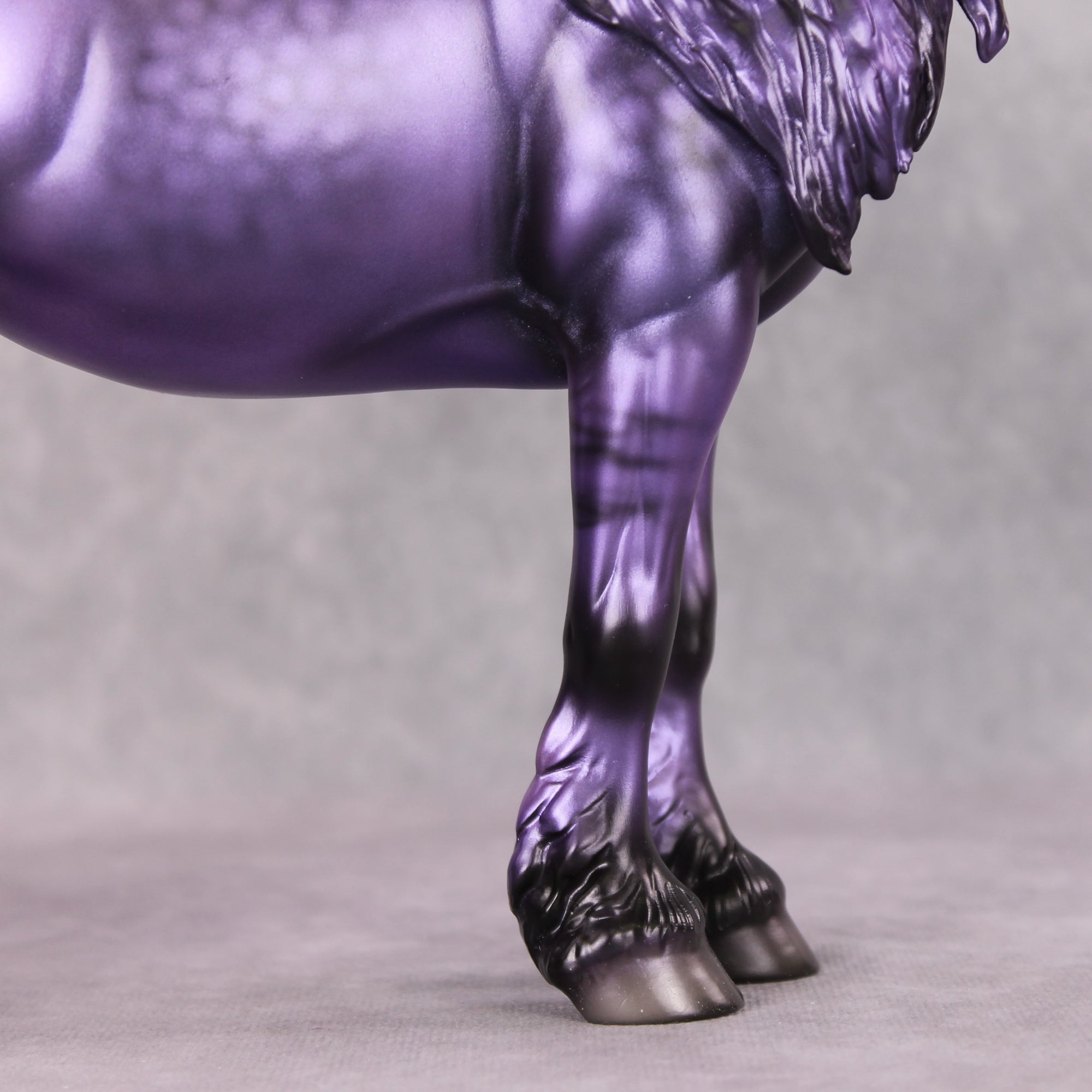 Nora OOAK Meallic Dappled Purple Dun Deco Heavy Draft By Angela Marleau HS24 MHP Auction Piece