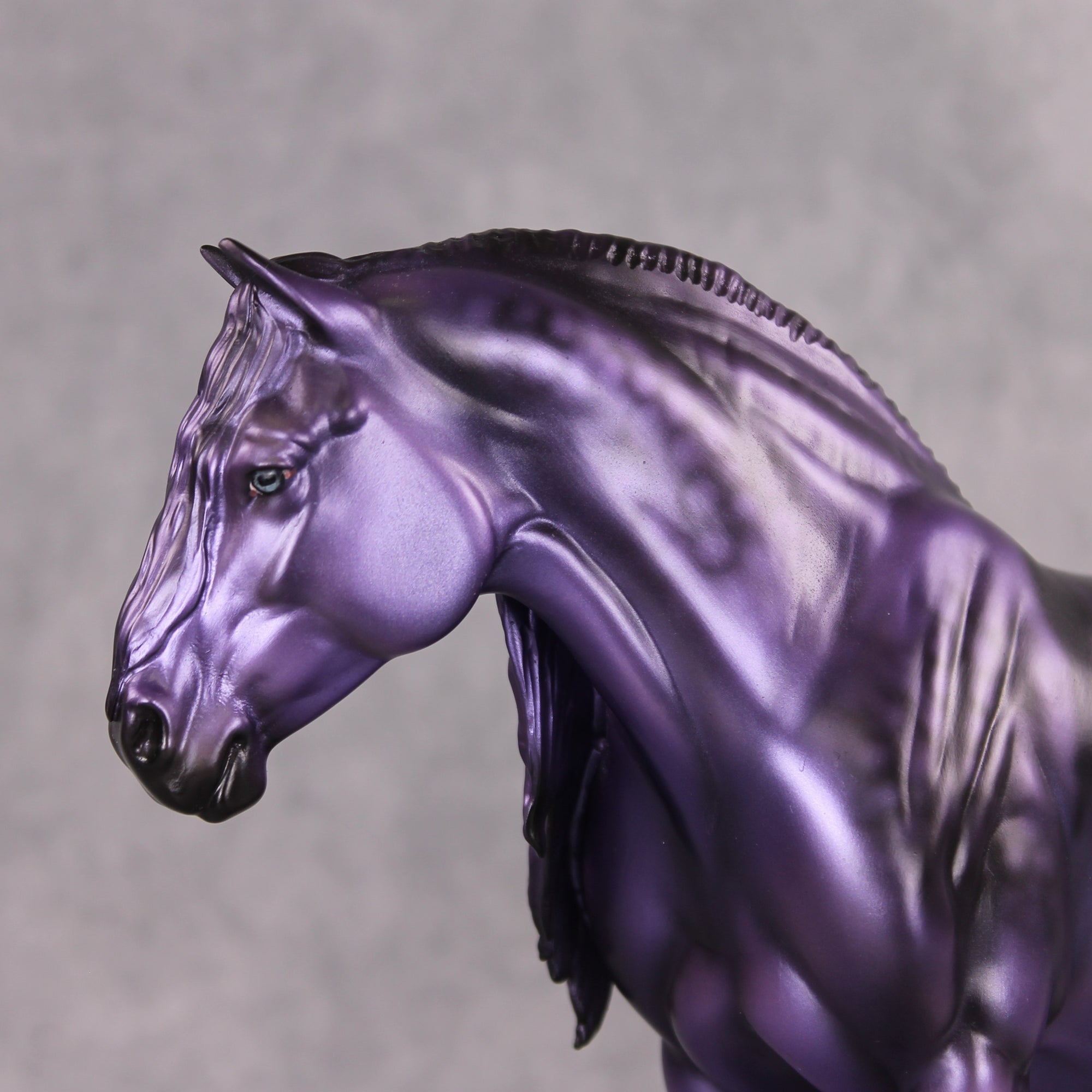 Nora OOAK Meallic Dappled Purple Dun Deco Heavy Draft By Angela Marleau HS24 MHP Auction Piece