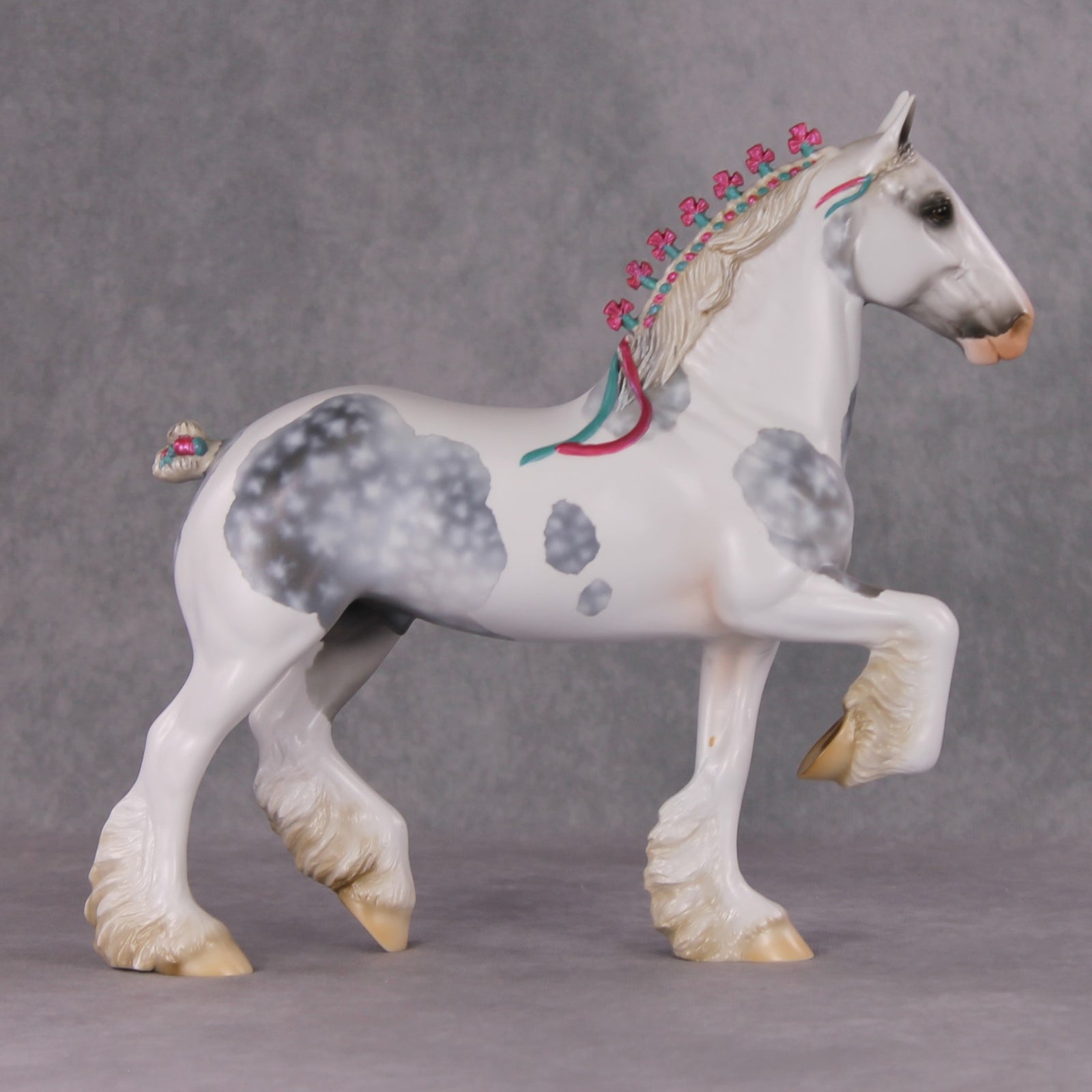 Hendrick OOAK Dappled Grey Tobiano Trotting Drafter By Heather Bullach Best Offers 12/17/24