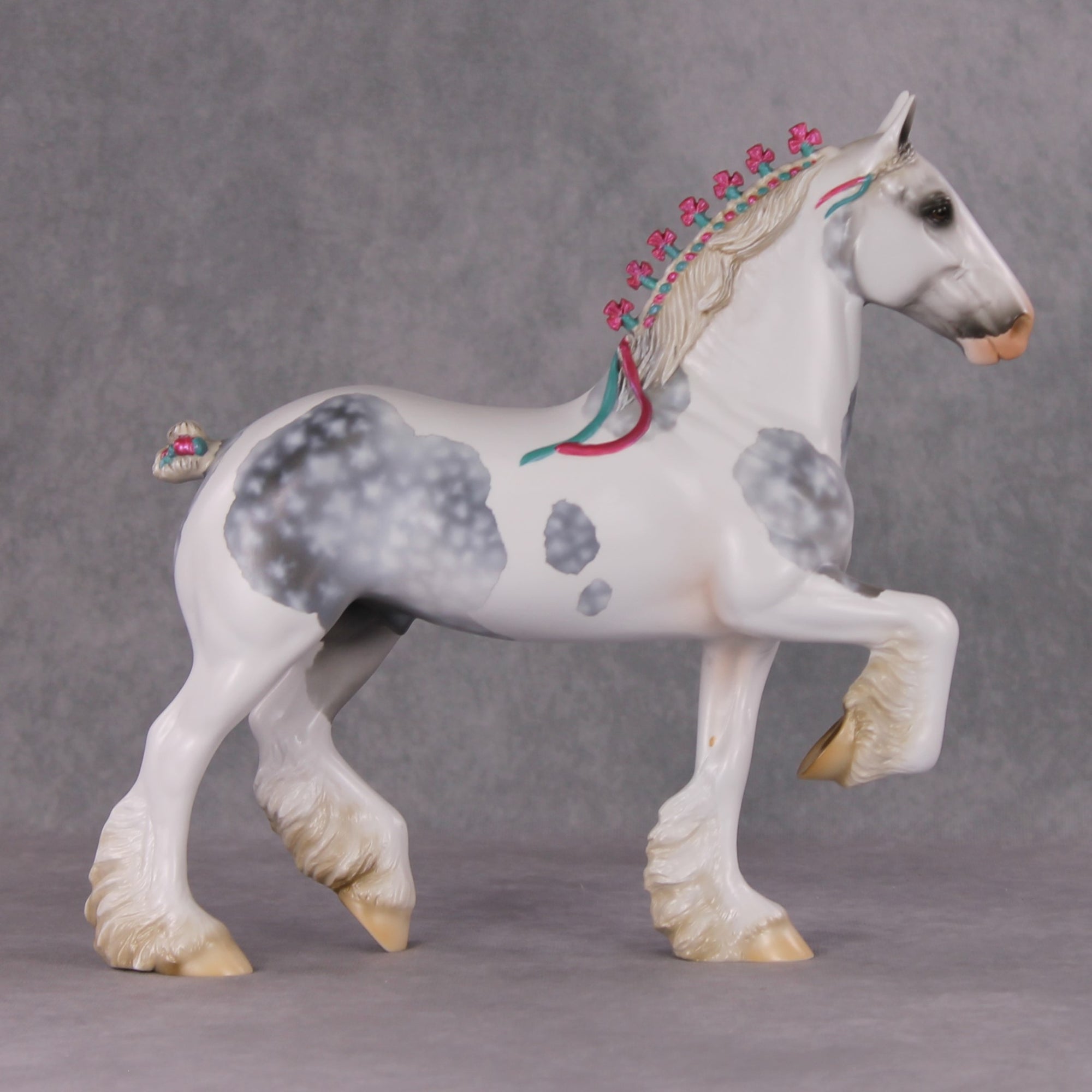 Hendrick OOAK Dappled Grey Tobiano Trotting Drafter By Heather Bullach Best Offers 12/17/24