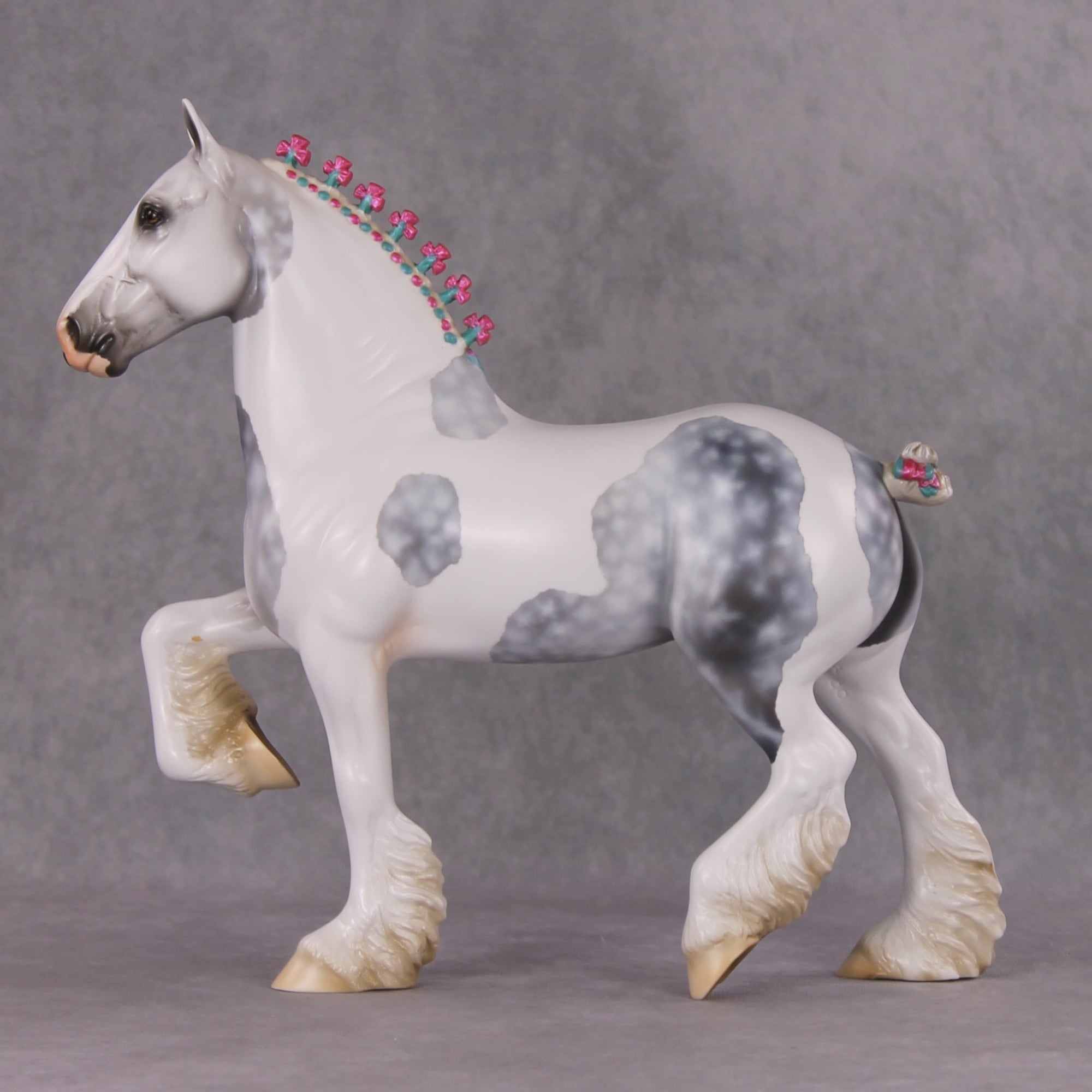 Hendrick OOAK Dappled Grey Tobiano Trotting Drafter By Heather Bullach Best Offers 12/17/24