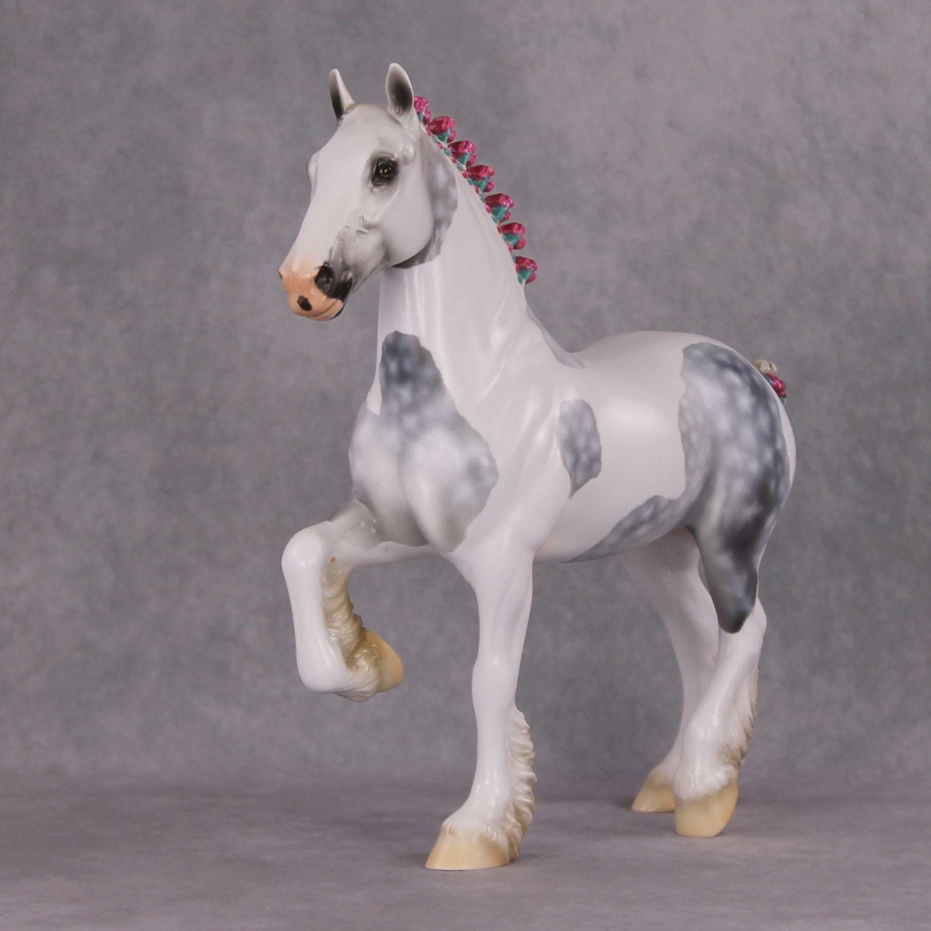 Hendrick OOAK Dappled Grey Tobiano Trotting Drafter By Heather Bullach Best Offers 12/17/24