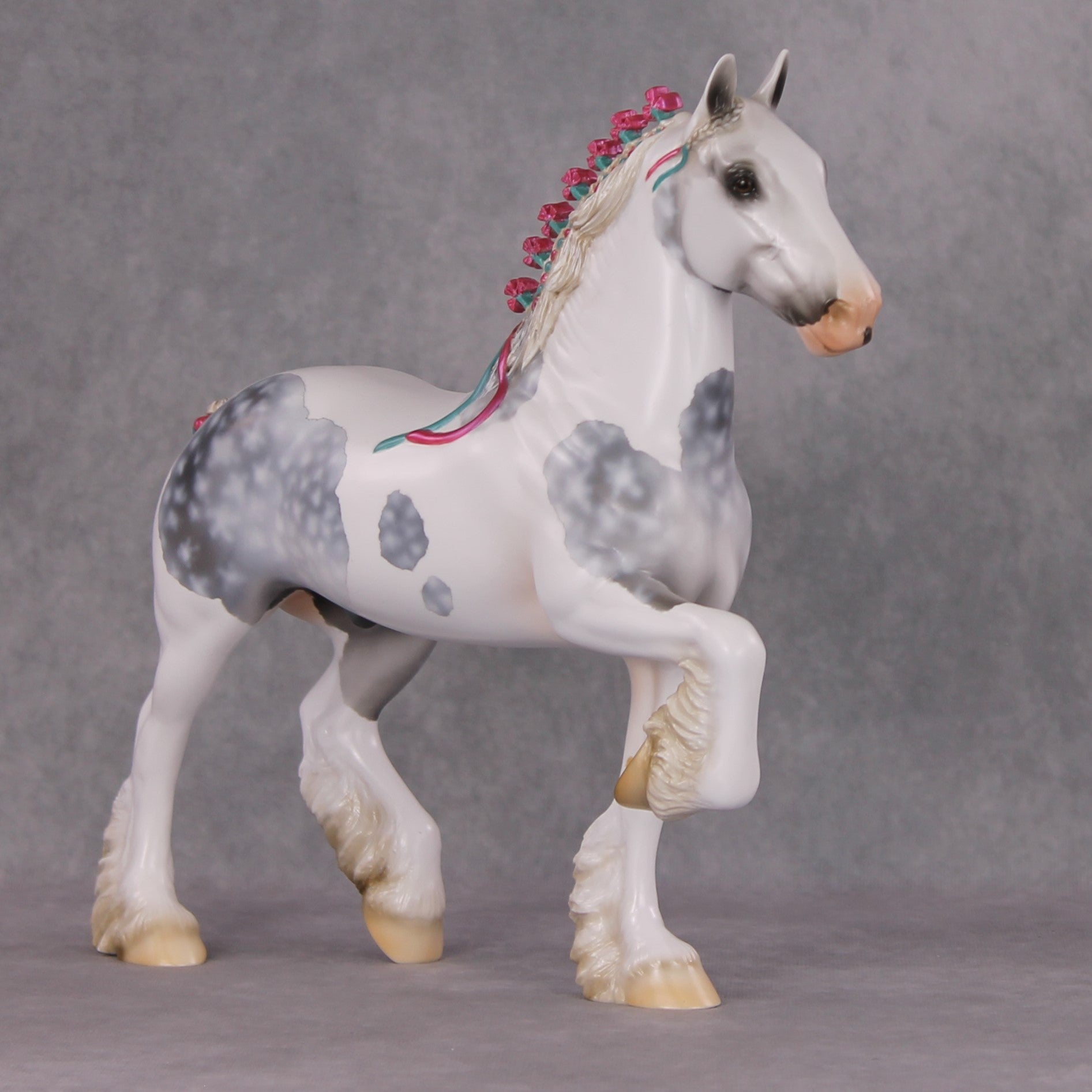 Hendrick OOAK Dappled Grey Tobiano Trotting Drafter By Heather Bullach Best Offers 12/17/24