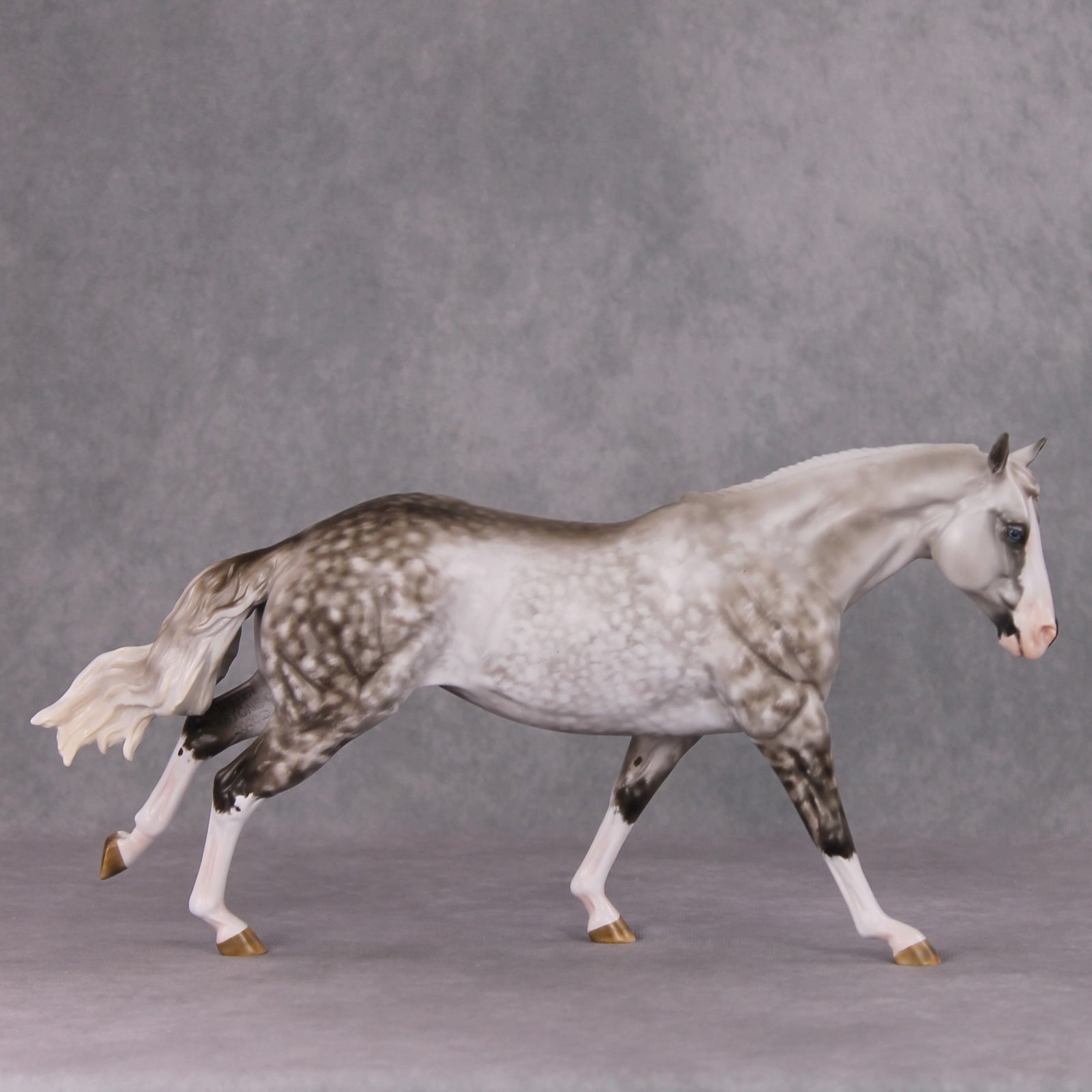 Frederick OOAK Dappled Grey Custom Running Stock Horse By Maggie Jenner- Bennett Best Offers 12/17/24