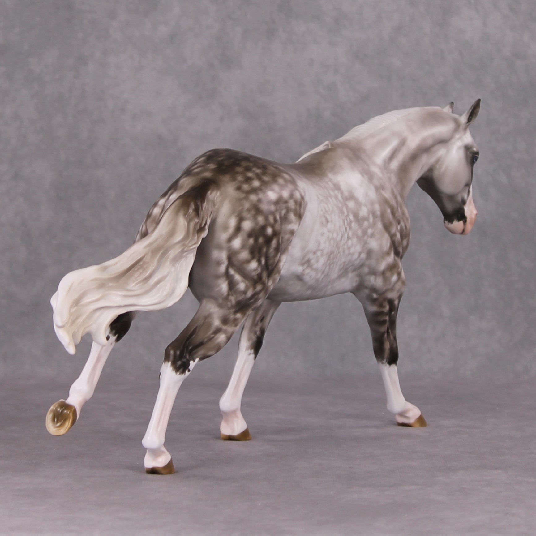 Frederick OOAK Dappled Grey Custom Running Stock Horse By Maggie Jenner- Bennett Best Offers 12/17/24