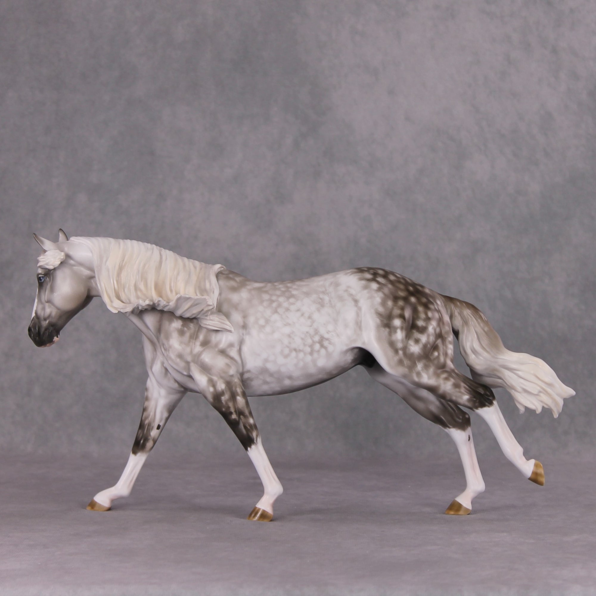 Frederick OOAK Dappled Grey Custom Running Stock Horse By Maggie Jenner- Bennett Best Offers 12/17/24