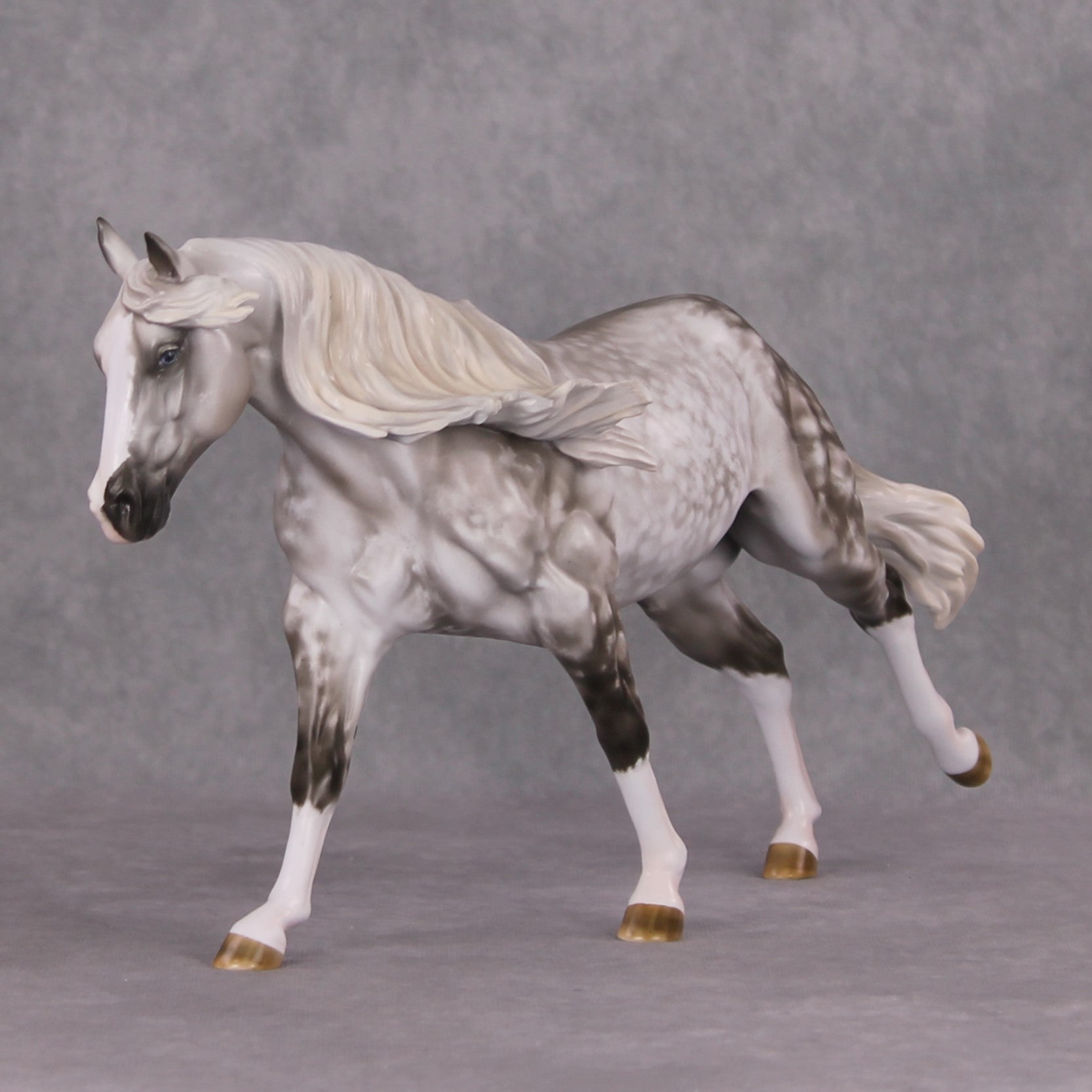 Frederick OOAK Dappled Grey Custom Running Stock Horse By Maggie Jenner- Bennett Best Offers 12/17/24