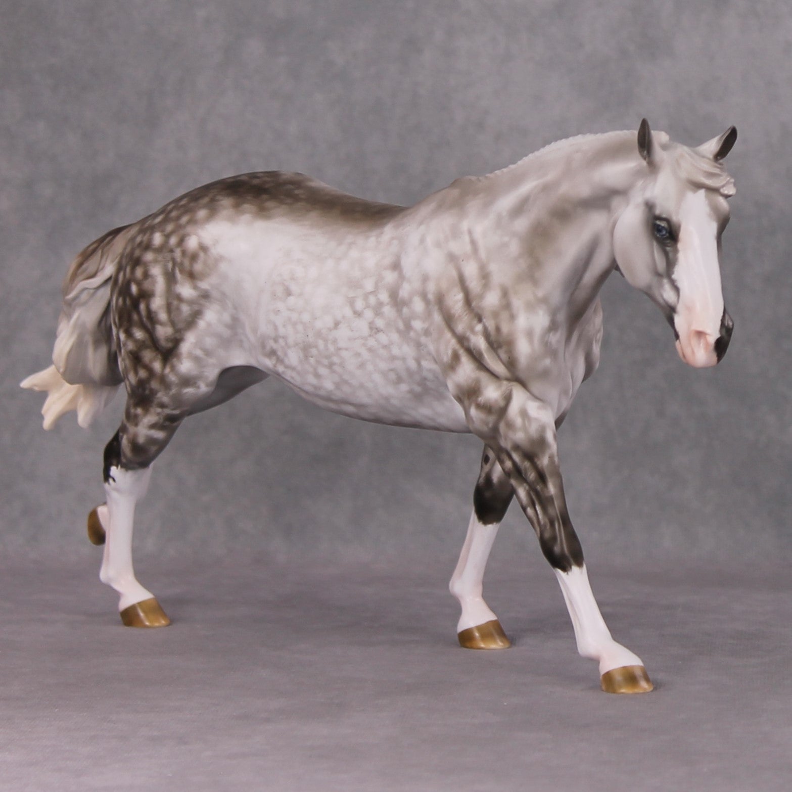 Frederick OOAK Dappled Grey Custom Running Stock Horse By Maggie Jenner- Bennett Best Offers 12/17/24