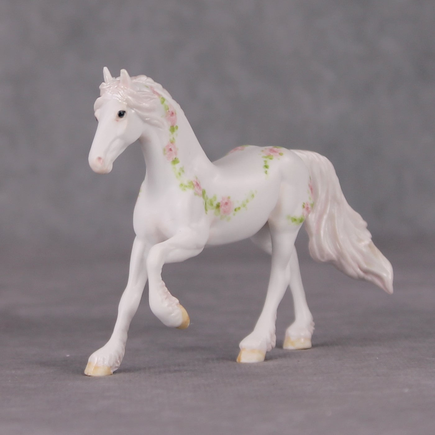 Bliss Roses OOAK Deco Light Pink Rose Design Friesian Chip By Andrea Thomason End Of Month December