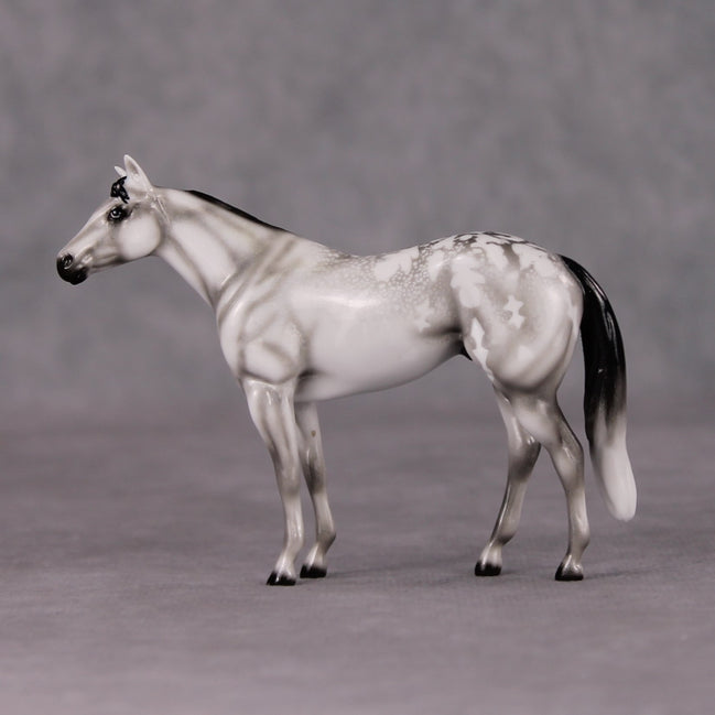 Deep Winter OOAK Glossy Grey Stock Chip By Ellen Robbins HS24 MHP Auction Piece