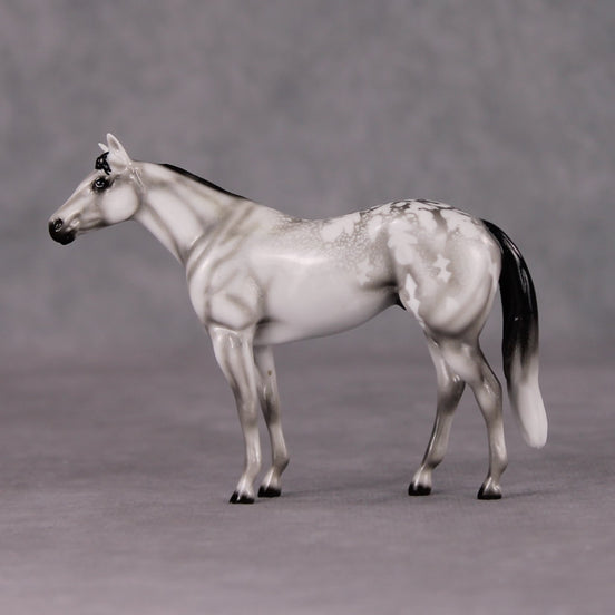 Deep Winter OOAK Glossy Grey Stock Chip By Ellen Robbins HS24 MHP Auction Piece