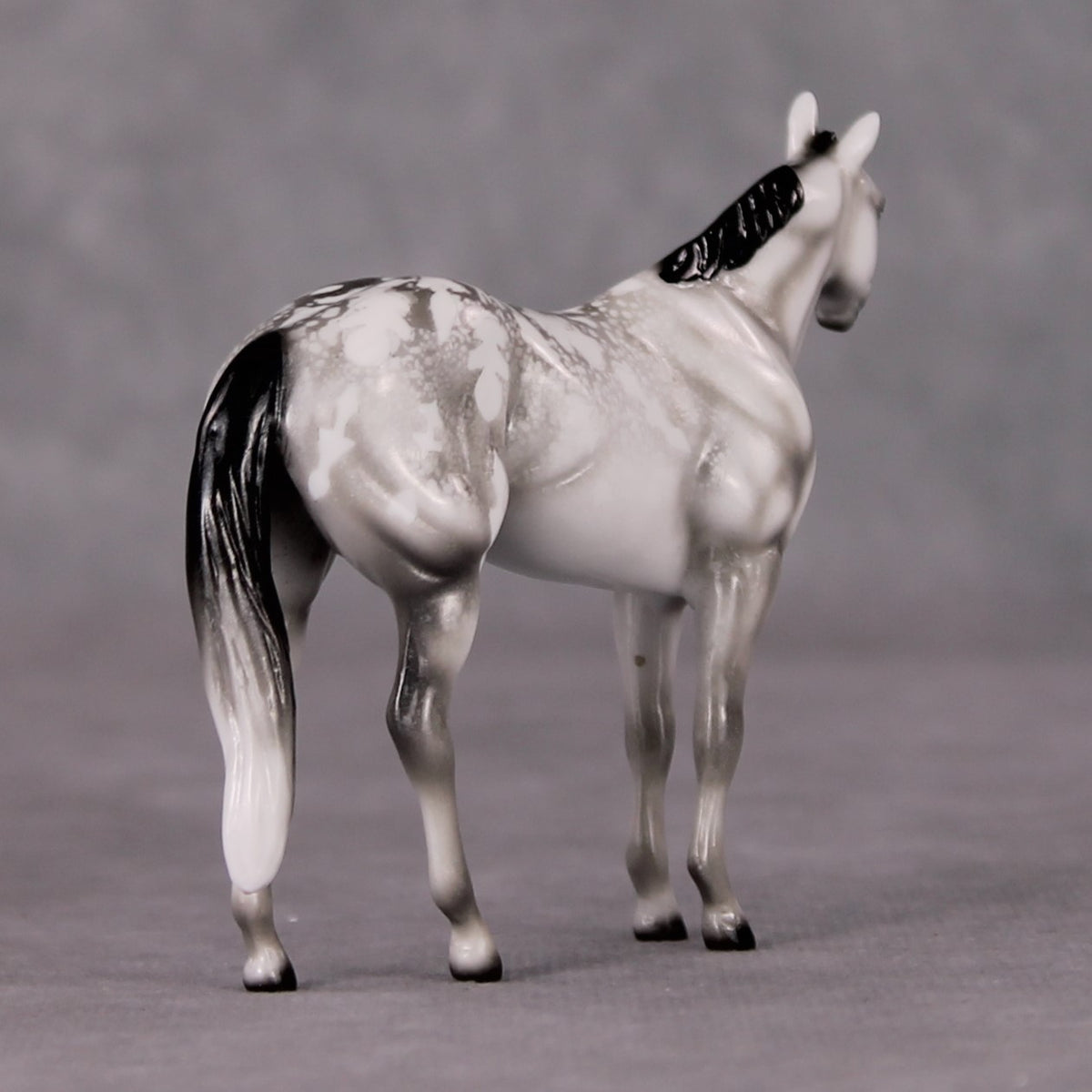 Deep Winter OOAK Glossy Grey Stock Chip By Ellen Robbins HS24 MHP Auction Piece